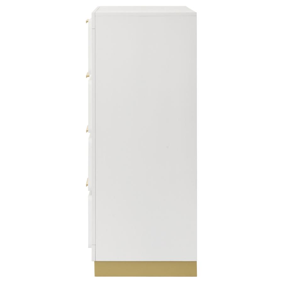 Caraway 4-drawer Bedroom Chest White view 5