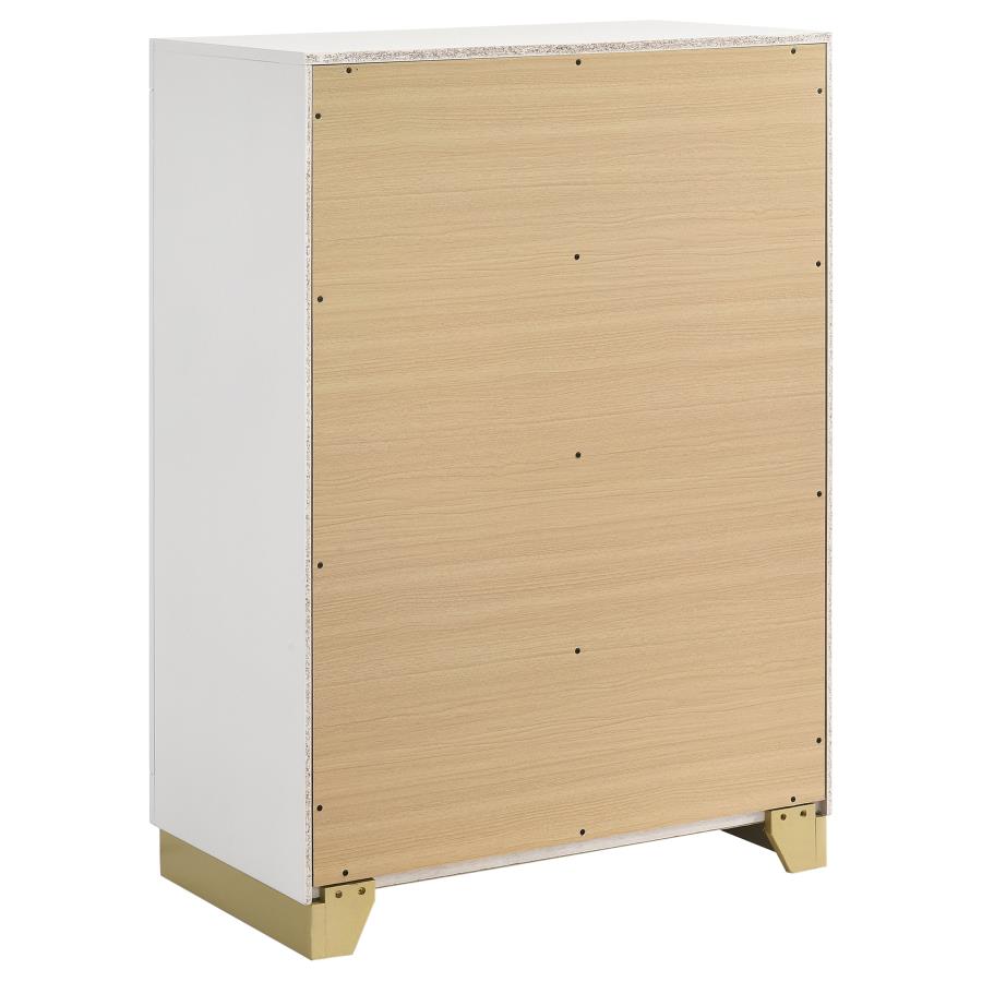 Caraway 4-drawer Bedroom Chest White view 6