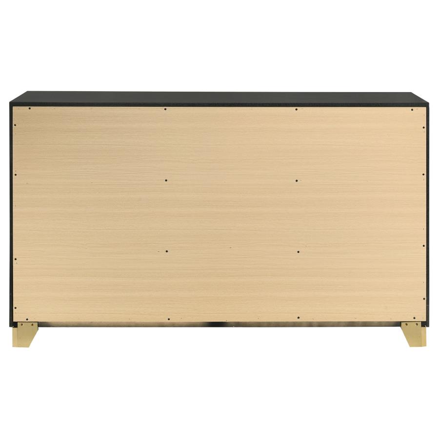 Caraway 6-drawer Dresser Black view 7
