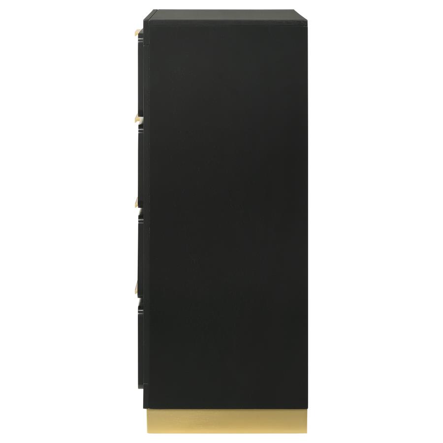 Caraway 4-drawer Bedroom Chest Black view 5