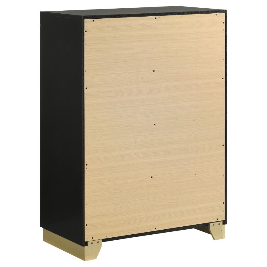 Caraway 4-drawer Bedroom Chest Black view 6