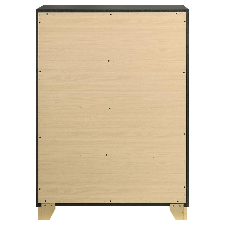 Caraway 4-drawer Bedroom Chest Black view 7