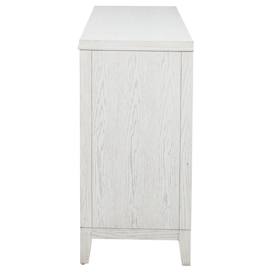 Marielle 6-drawer Bedroom Dresser Distressed White view 5