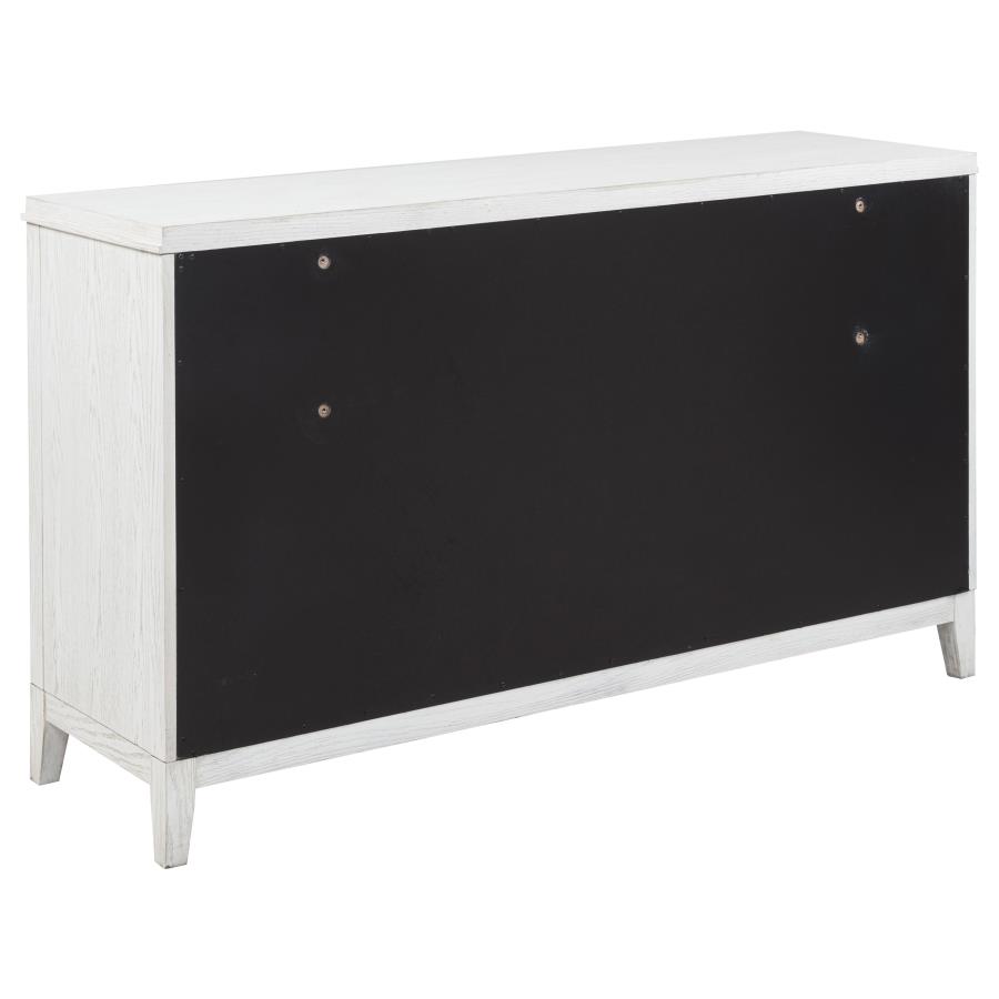 Marielle 6-drawer Bedroom Dresser Distressed White view 6