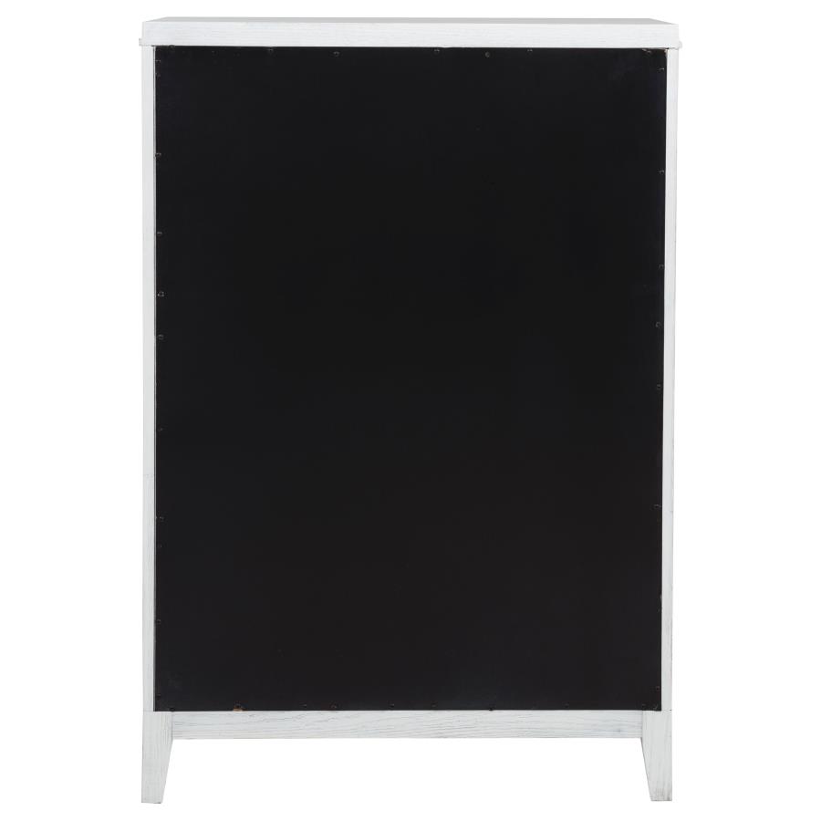 Marielle 5-drawer Bedroom Chest Distressed White view 7