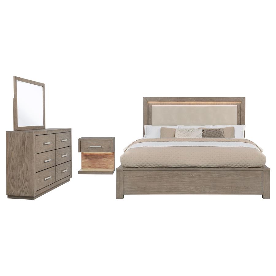 Kenora 4-piece Eastern King Bedroom Set Barley Brown view 2