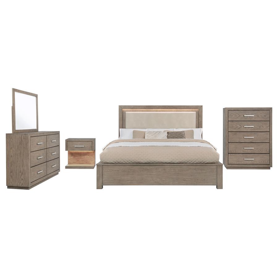Kenora 5-piece Queen Bedroom Set Barley Brown view 2