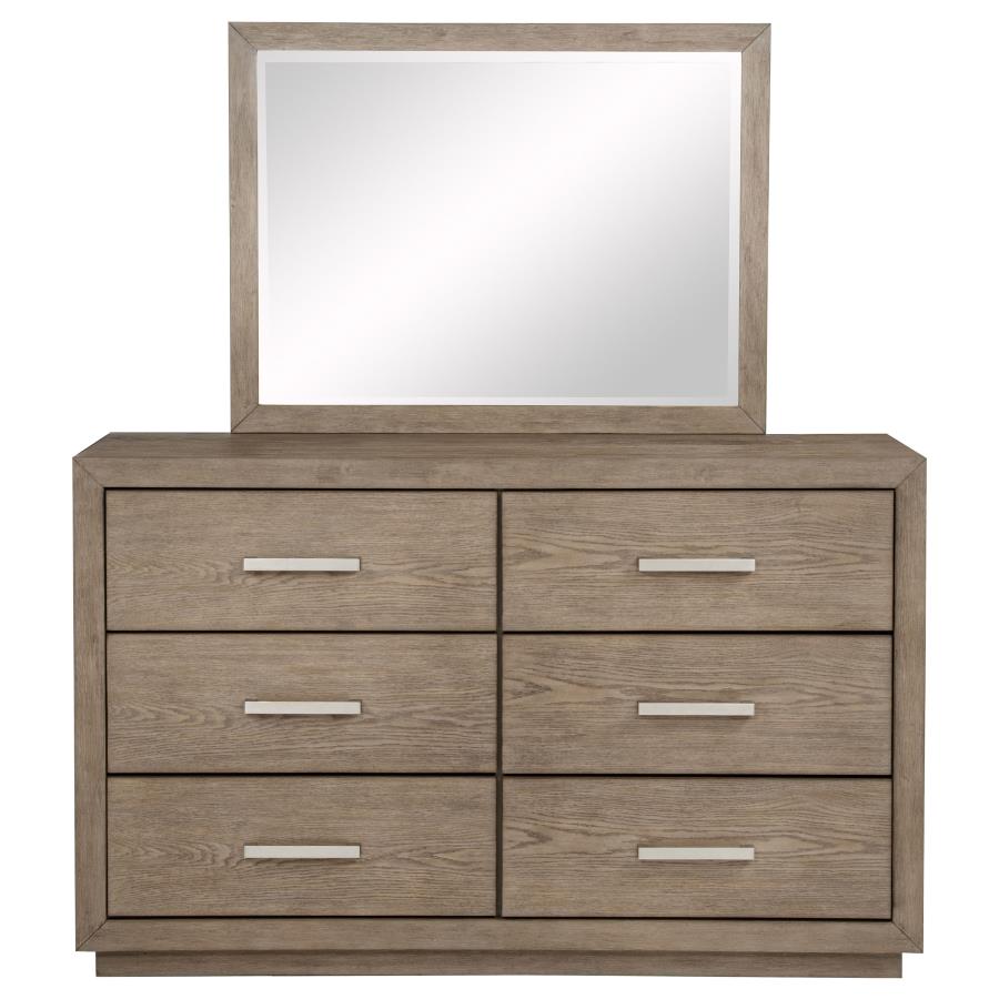 Kenora 6-drawer Dresser and Mirror Barley Brown view 3