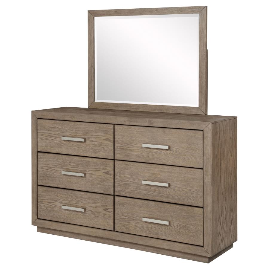 Kenora 6-drawer Dresser and Mirror Barley Brown view 4