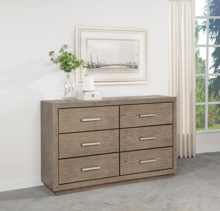Kenora 6-drawer Dresser Barley Brown view 2