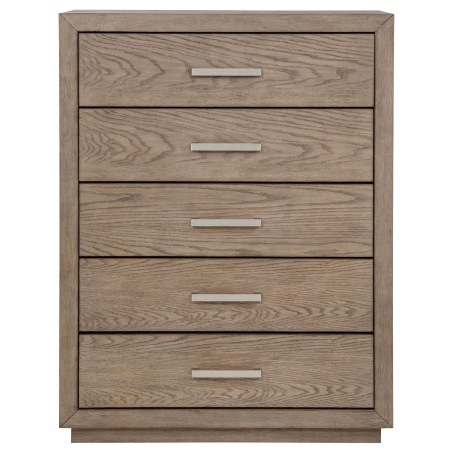 Kenora 5-drawer Bedroom Chest Barley Brown view 3