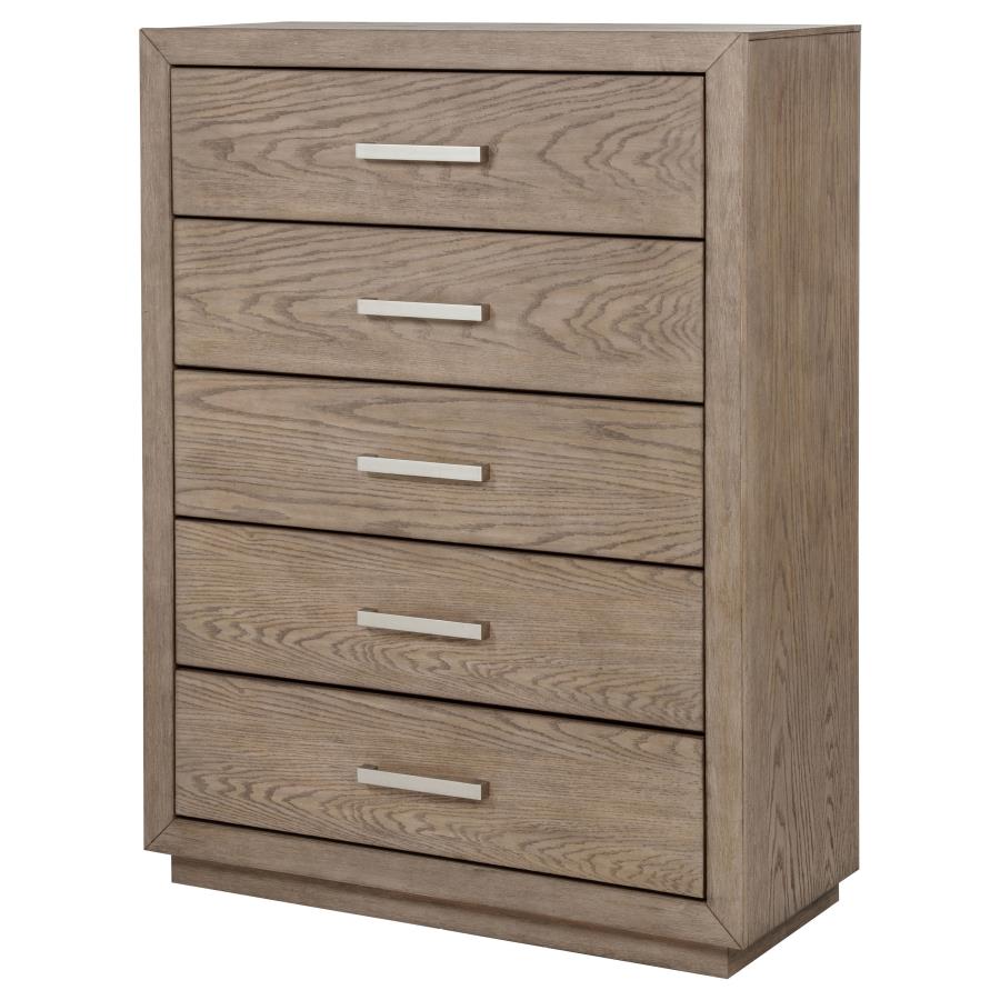 Kenora 5-drawer Bedroom Chest Barley Brown view 4