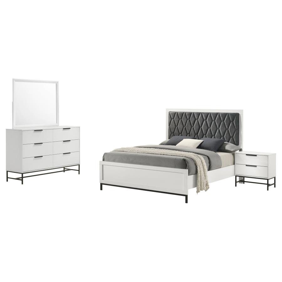 Sonora 4-piece Eastern King Bedroom Set White view 2