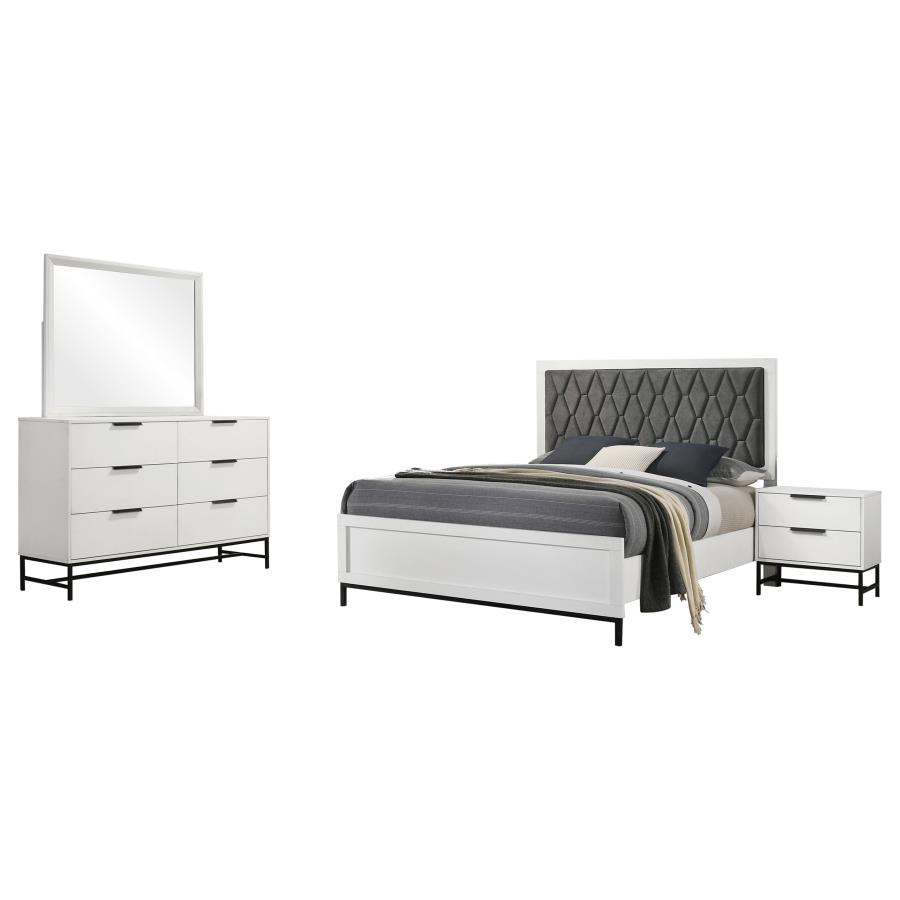 Sonora 4-piece Queen Bedroom Set White view 2