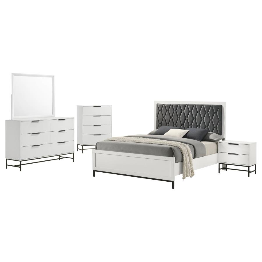 Sonora 5-piece Queen Bedroom Set White view 2