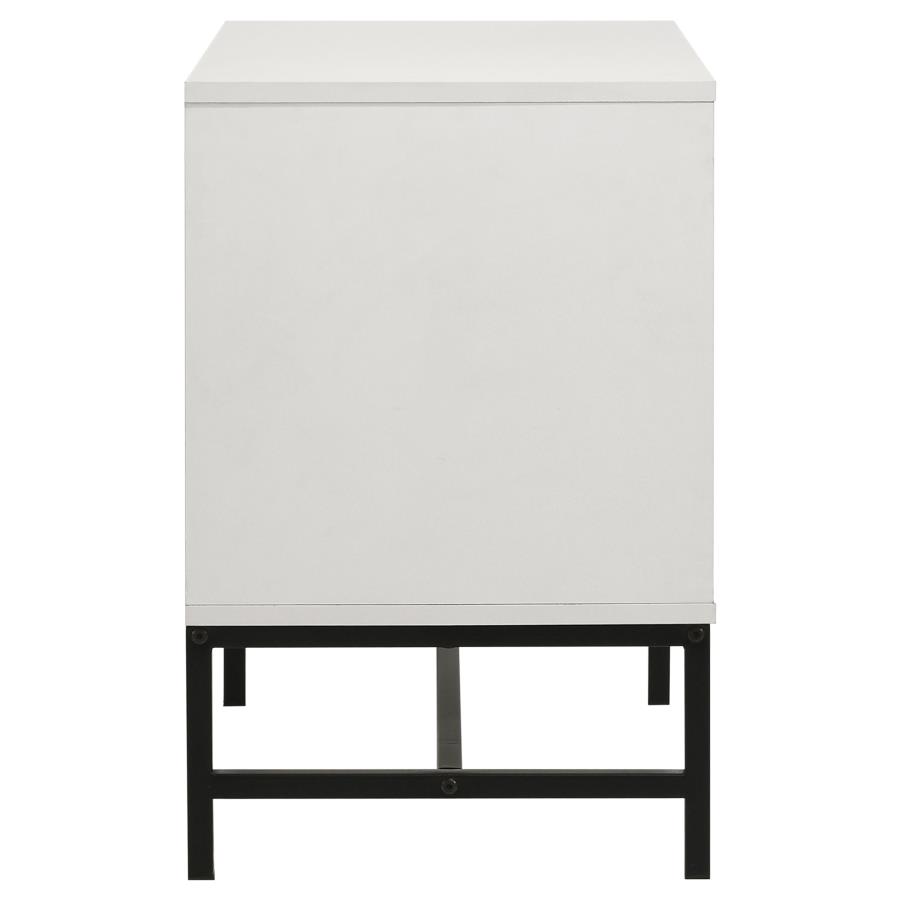 Sonora 2-drawer Nightstand Bedside Table White view 5