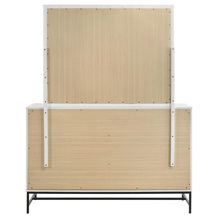 Sonora 6-drawer Dresser with Mirror White view 7