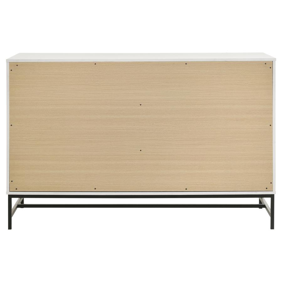 Sonora 6-drawer Bedroom Dresser White view 7