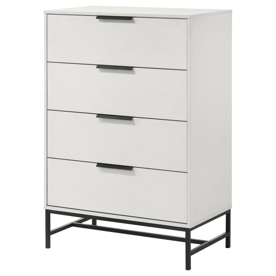 Sonora 4-drawer Bedroom Chest White view 4
