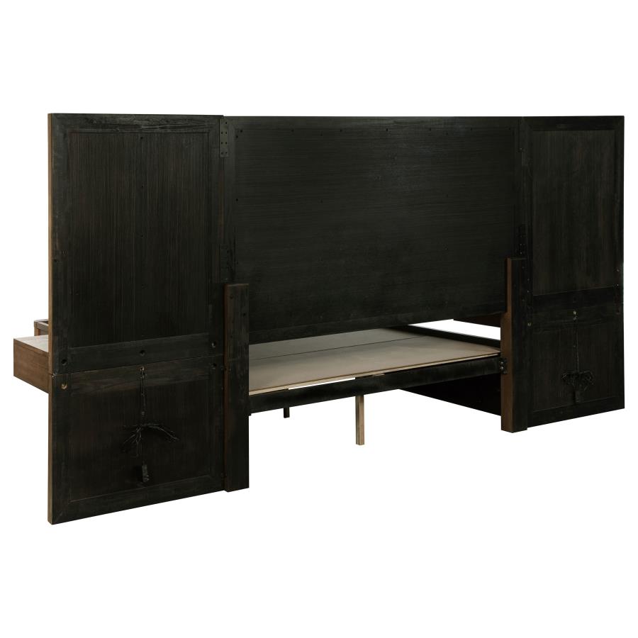 Terrace Eastern King Wall Panel Storage Bed Ash Brown view 4