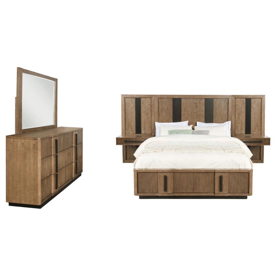 Terrace 5-piece Eastern King Panel Bedroom Set Ash Brown view 2