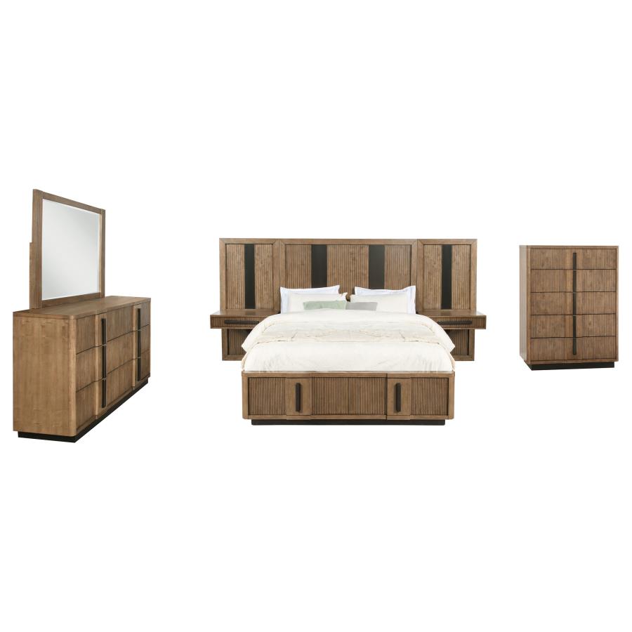 Terrace 6-piece Eastern King Panel Bedroom Set Ash Brown view 2