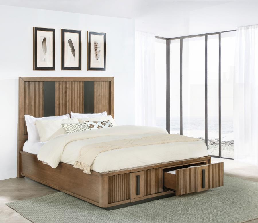 Terrace 2-drawer Eastern King Storage Bed Ash Brown view 2
