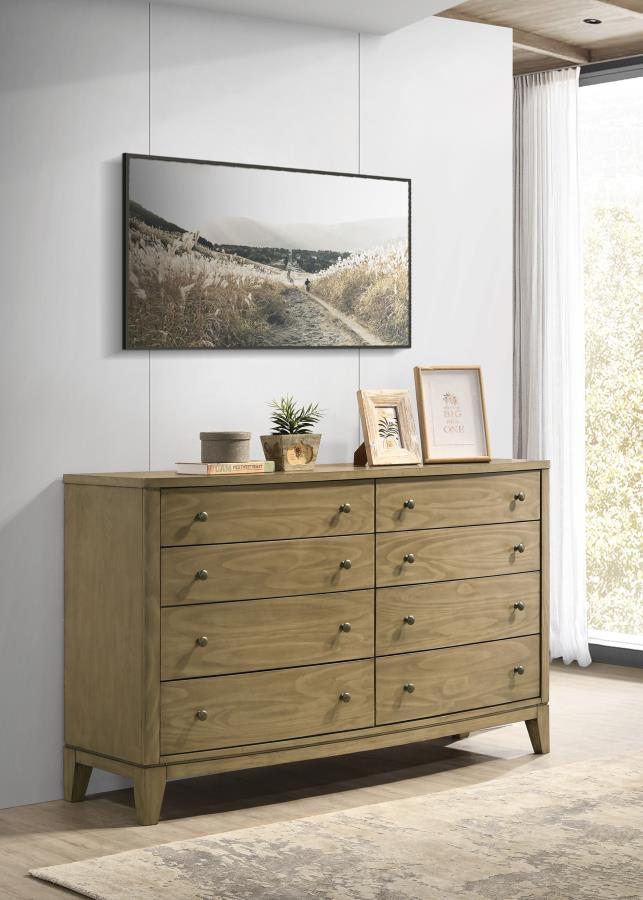 Granada 8-drawer Dresser Cabinet Natural Pine view 2