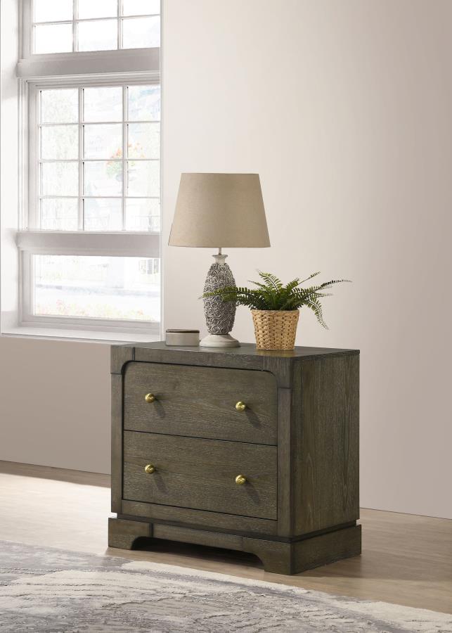 Gran Park 2-drawer Nightstand Bedside Table Dark Cocoa view 2