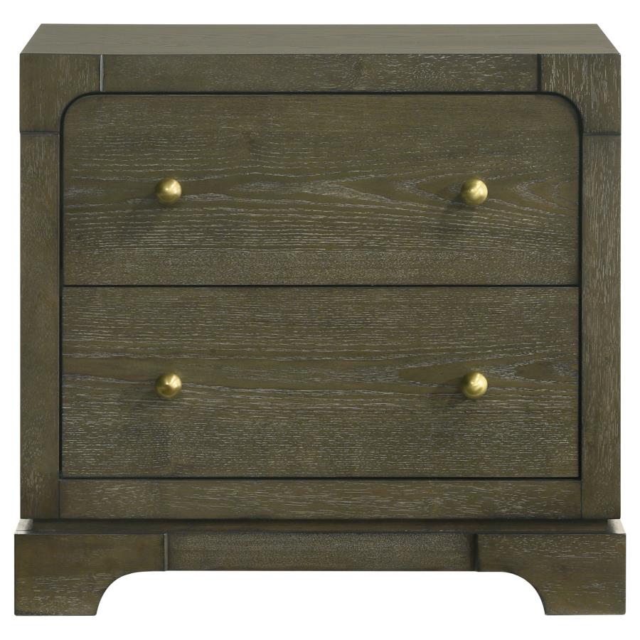 Gran Park 2-drawer Nightstand Bedside Table Dark Cocoa view 3