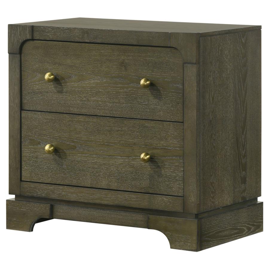 Gran Park 2-drawer Nightstand Bedside Table Dark Cocoa view 4