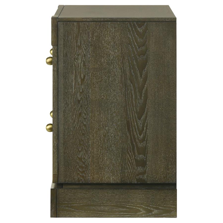 Gran Park 2-drawer Nightstand Bedside Table Dark Cocoa view 5