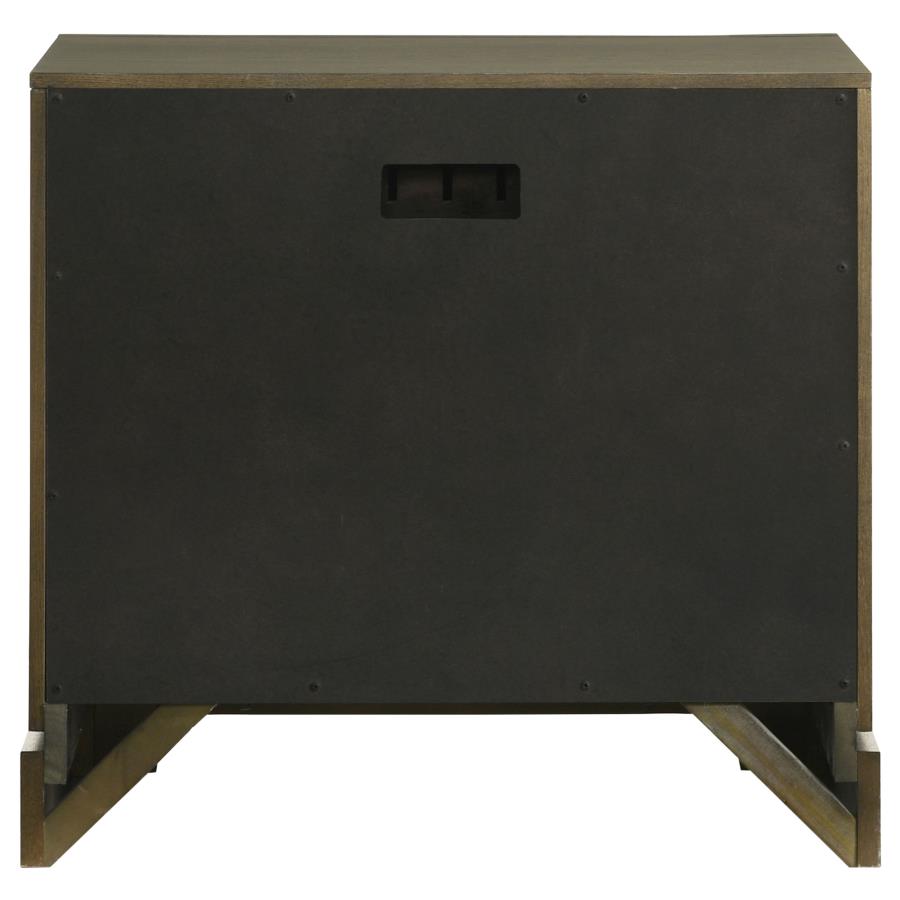 Gran Park 2-drawer Nightstand Bedside Table Dark Cocoa view 7