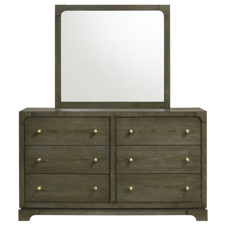 Gran Park 6-drawer Dresser and Mirror Dark Cocoa view 3