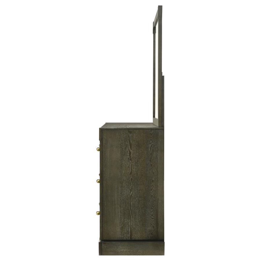 Gran Park 6-drawer Dresser and Mirror Dark Cocoa view 5