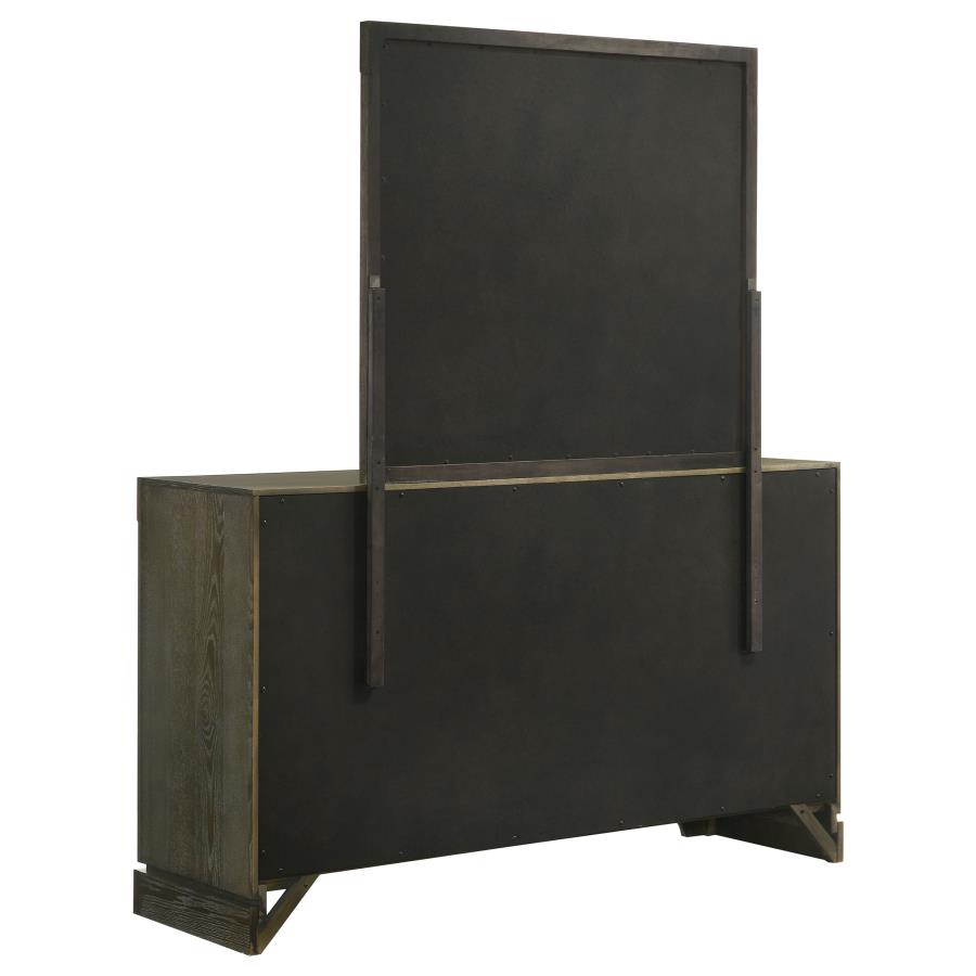 Gran Park 6-drawer Dresser and Mirror Dark Cocoa view 6