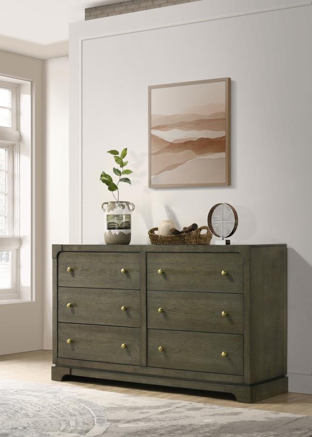 Gran Park 6-drawer Dresser Cabinet Dark Cocoa view 2
