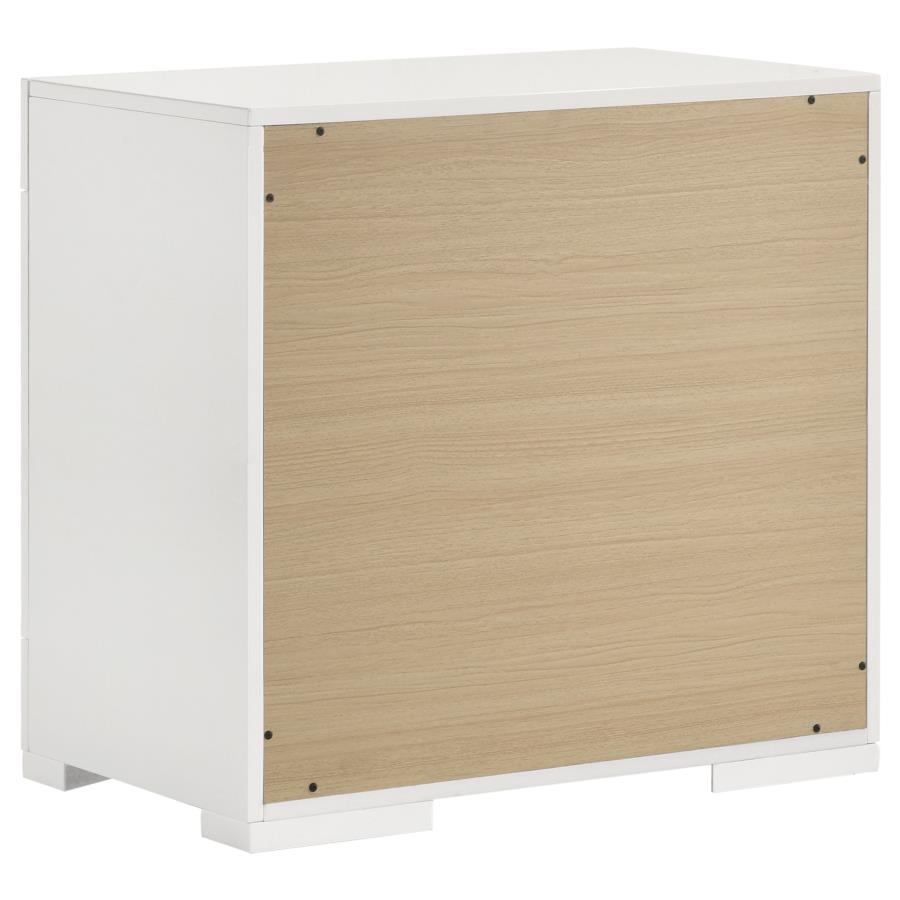 Ives 4-piece Eastern King Bedroom Set White High Gloss view 6
