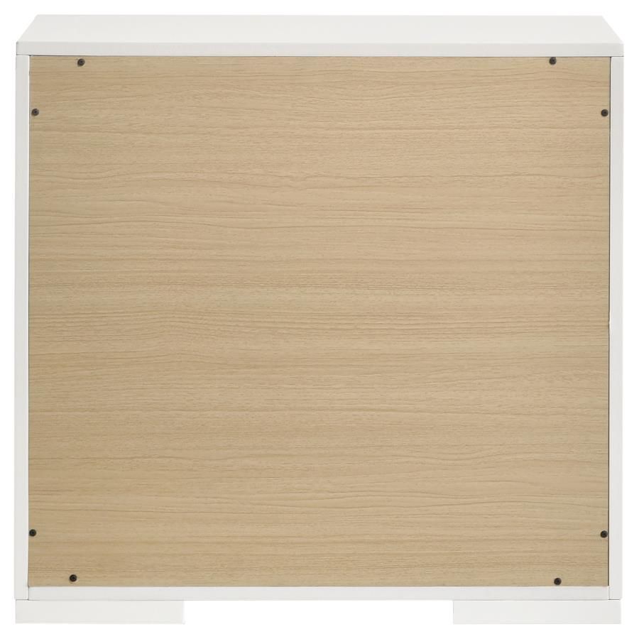 Ives 2-drawer Nightstand Bedside Table White High Gloss view 7