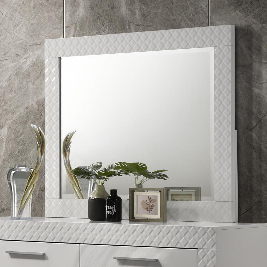 Ives Dresser Mirror White High Gloss view 2
