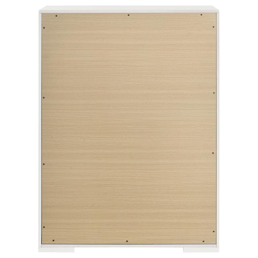 Ives 5-drawer Bedroom Chest of Drawers White High Gloss view 7