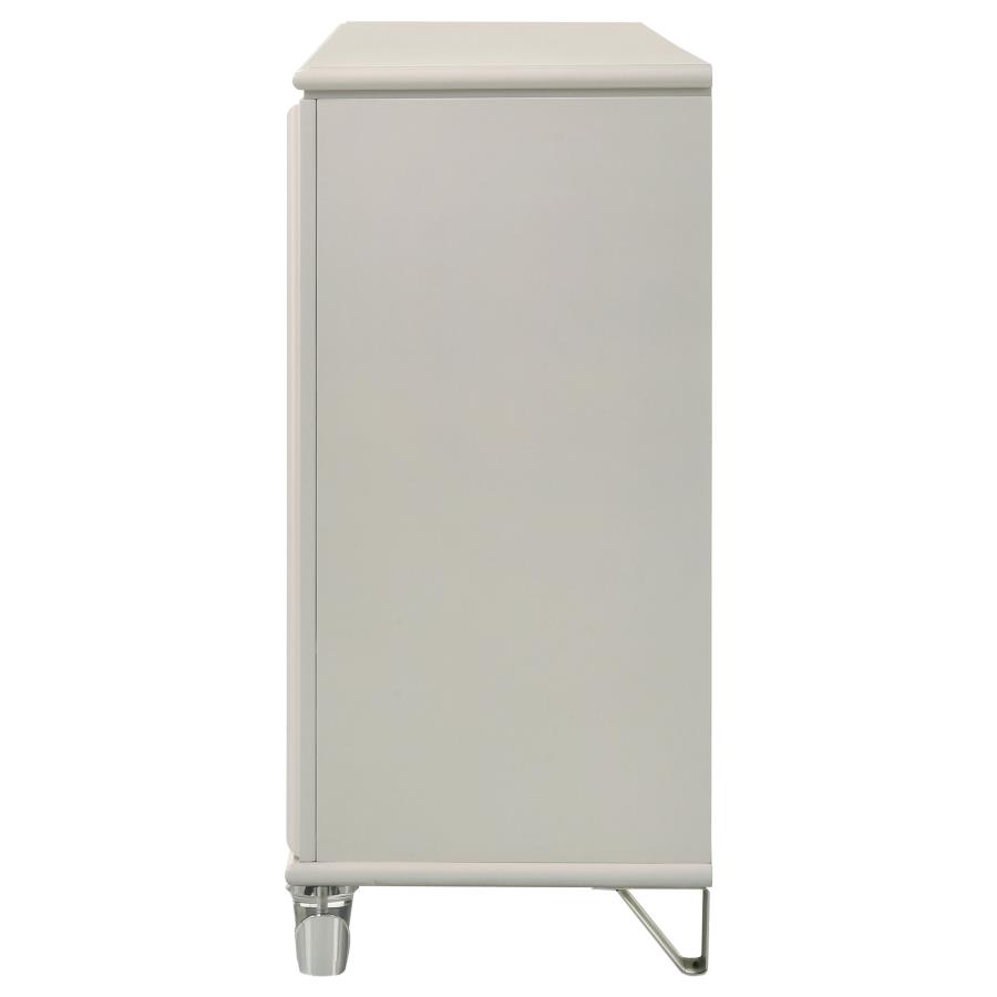Olivia 6-drawer Dresser Cabinet Pearl White view 5