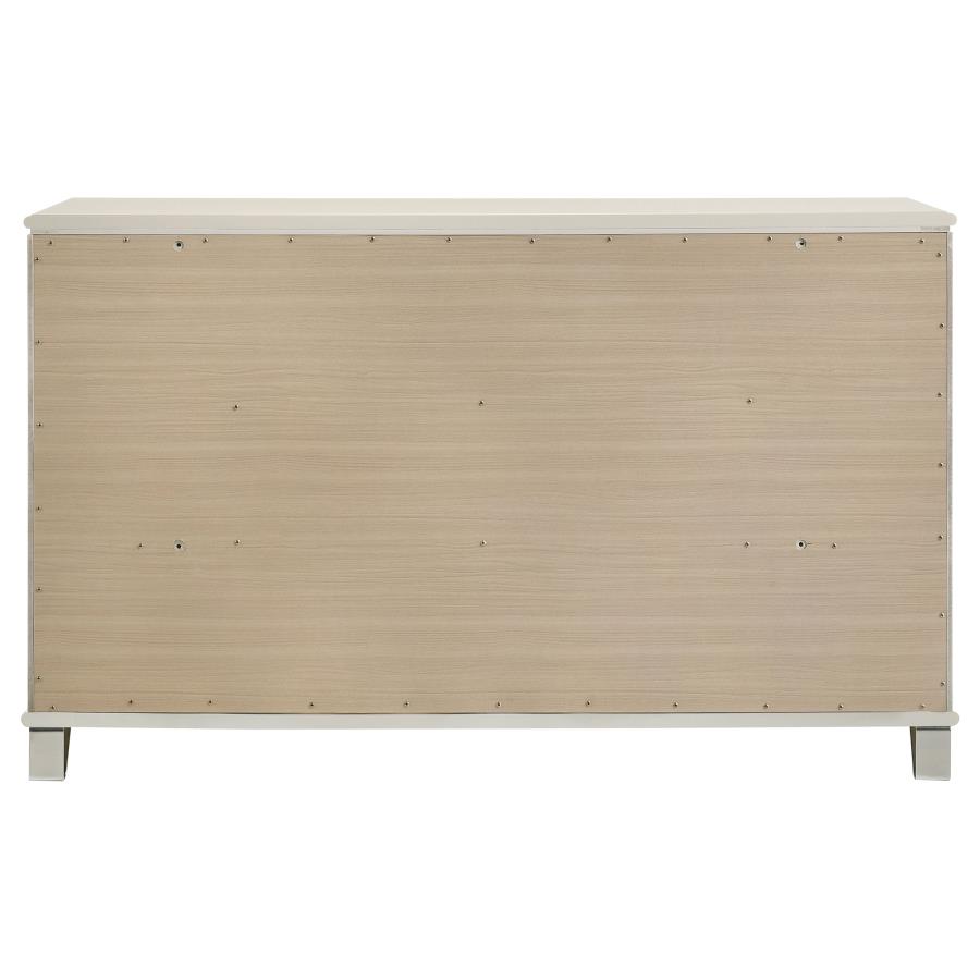 Olivia 6-drawer Dresser Cabinet Pearl White view 7