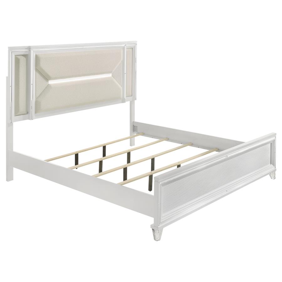Marmore 5-piece Eastern King Bedroom Set White view 3