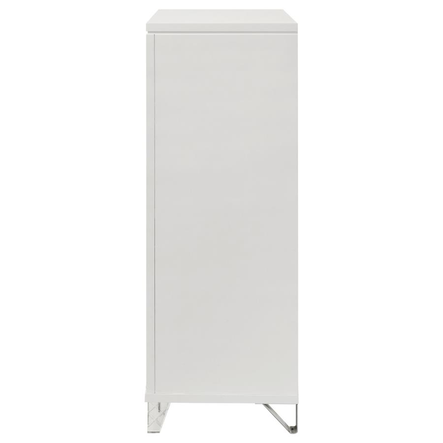 Marmore 5-drawer Bedroom Chest of Drawers White view 5