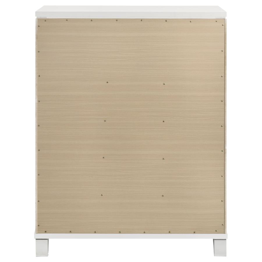 Marmore 5-drawer Bedroom Chest of Drawers White view 7