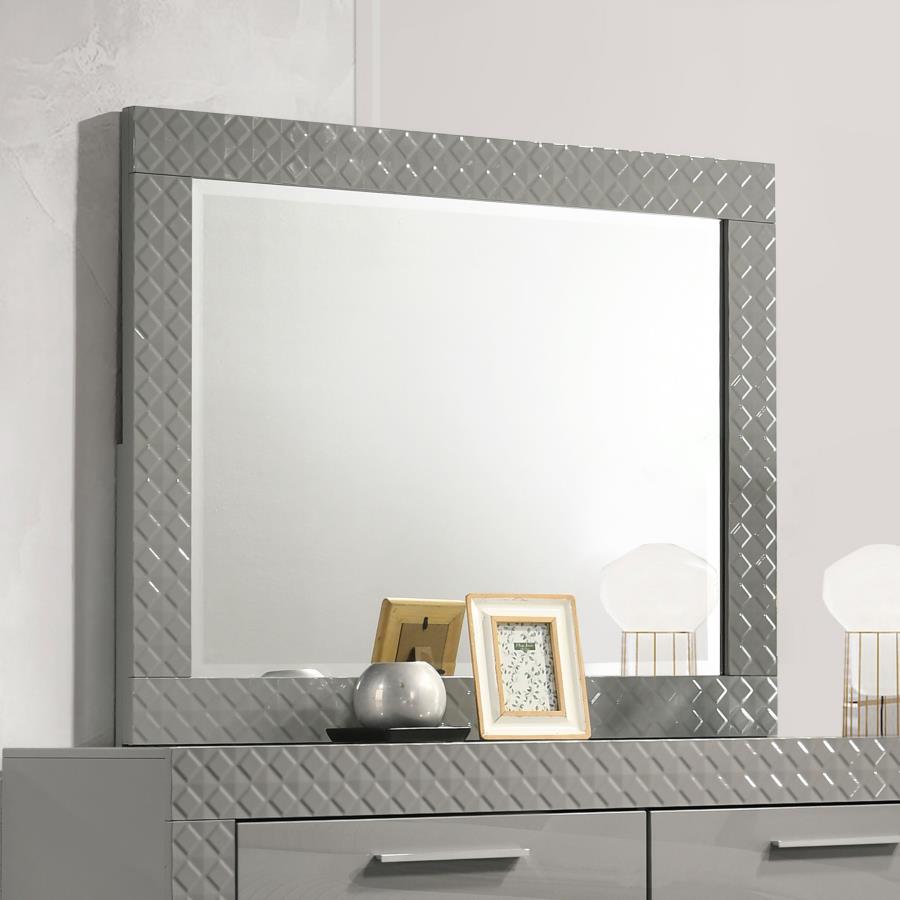 Ives Dresser Mirror Grey High Gloss view 2