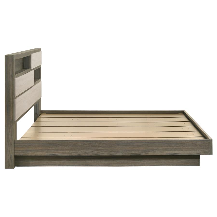Fenwick Eastern King Bed Bookcase Headboard Grey Oak view 6