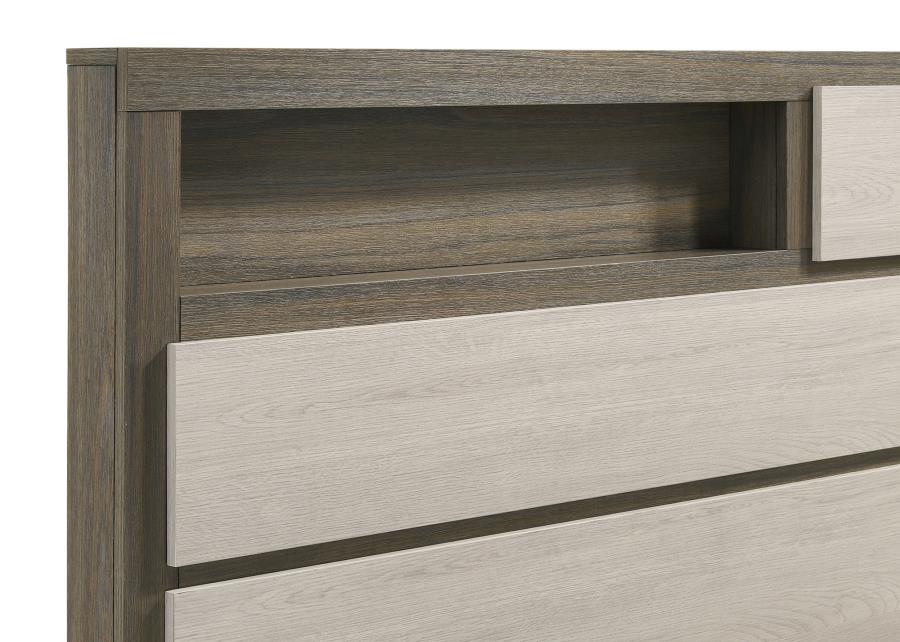 Fenwick Eastern King Bed Bookcase Headboard Grey Oak view 7