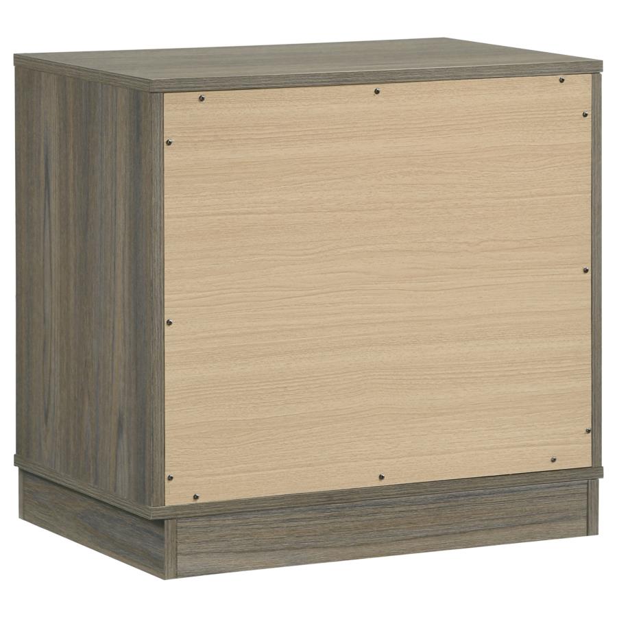 Fenwick 2-drawer Nightstand Bedside Table Grey Oak view 6